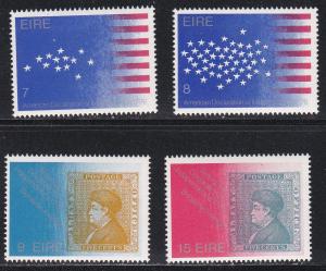 Ireland # 389-392 & 392b, U.S. Bicentennial,  NH, 1/2 Cat.