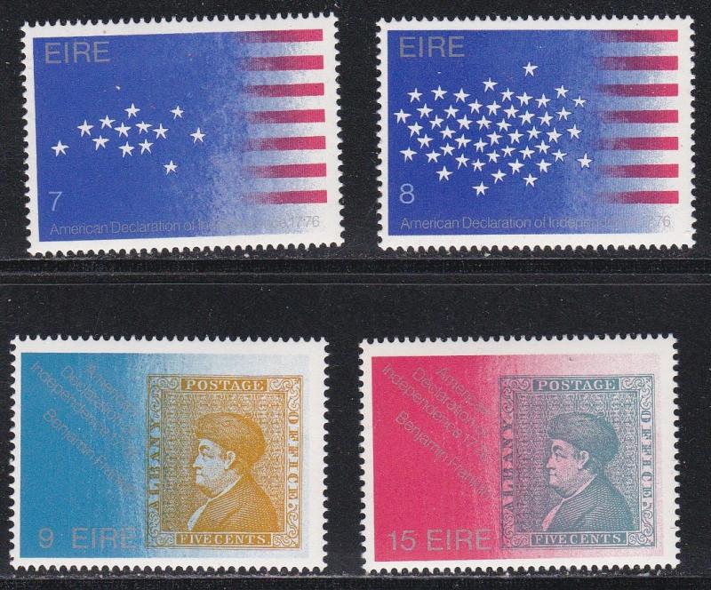 Ireland # 389-392 & 392b, U.S. Bicentennial,  NH, 1/2 Cat.