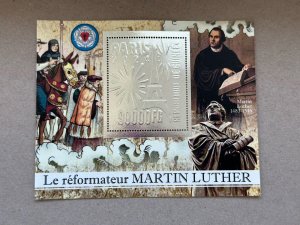 Martin Luther's reform 2024 year 8 blocks Foil. Silver.  perforated  NEW...