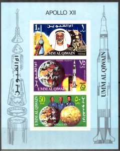 Umm al Qiwain 1969 Space Mission Apollo 12 S/S MNH