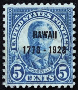 U.S. Used Stamp Scott #648 5c Hawaii, VF. Unobtrusive Face-Free Cancel. Choice!