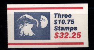 US Scott BK148 Unexploaded Booklet Eagle and Half moon strip 3 $10.75 stamps