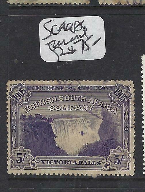 RHODESIA (P2304B)  WATERFALLS  5/-  SG 99A GOOD PERF  FISCAL USED  VFU, CHEAP