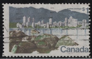 Canada 1972 used Sc 600iv $1 Vancouver Variety perfs