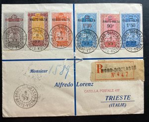 1927 Bobo Didulasso Upper Volta Registered Cover To Triest Italy