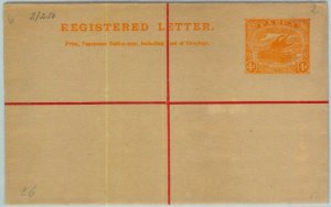 BK0373 - PAPUA - Postal History - Registered  STATIONERY  COVER - H & G #2