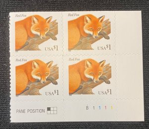 us stamps mint. Scott #3036. Plate Block of 4.