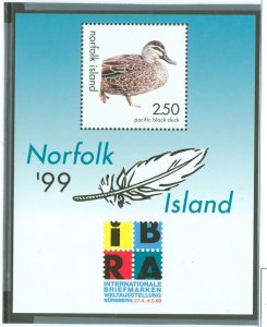 Norfolk Island #678 Mint (NH)  (Ducks)