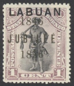 Labuan Sc# 66 MH 1896 1c Definitives