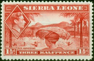 Sierra Leone 1938 1 1/2d Scarlet SG190 Fine LMM