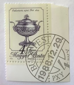 Hungary 1988 Scott 3164 CTO - 4 Ft,  Silver Sugar bowl, Pest, 1822