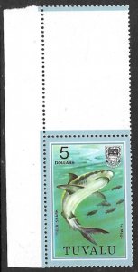 TUVALU 1979 $5.00 Tiger Shark Fish Pictorial Sc 113 MNH