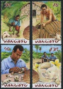 Vanuatu #833-836 Natanggura Palm Plants Food Postage Stamps Topical 2003 Mint LH