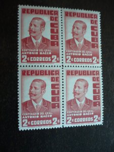 Stamps - Cuba - Scott# 423-430 - Mint Hinged Set of 8 Stamps in Blocks of 4