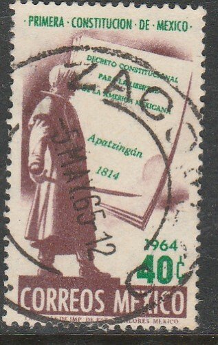 MEXICO 962 Sesquicent of First Mexican Constitution Used. F-VF. (917)