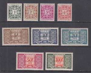 Monaco Sc J31-J38A MNH. 1946-1957 Postage Dues, complete set, VF