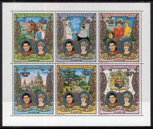 Guinea Bissau 415,415C-C29-C30 Royal Wedding Souvenir Sheet MNH VF