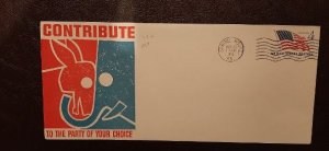 US Scott # 1132; 4c US Flag; used, entire unique, unaddressed env; 1962; VF