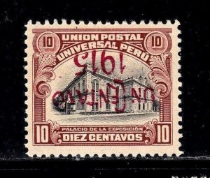 Peru stamps #193Cb, MH OG,  inverted overprint,   CV $175.00