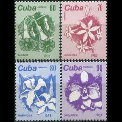 CUBA 1983 - Scott# 2659-62 Flowers Set of 4 NH