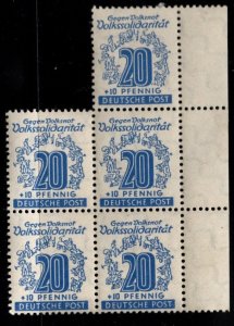 1946 West Saxony Soviet Zone Scott #- 14NB1-12 Volkssolidaritat Set/12 Blocks