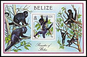 Belize 872, MNH, Primates of Belize souvenir sheet