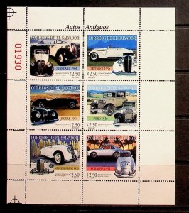 SALVADOR Sc 1476 NH MINISHEET OF 1997 - OLD CARS