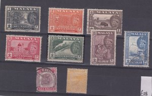 Malaya Selangor Collection Of 9 MH (4)/FU (5) BP6115