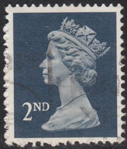 Great Britain 1970-95 used Sc #MH181 (2nd) Machin Litho. Perf 15 x 14