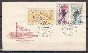 Czechoslovakia, Scott cat. 747-749. Basketball, Cycling. First day cover. ^