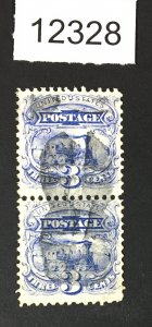 MOMEN: US STAMPS # 114 PAIR  USED  LOT #12328