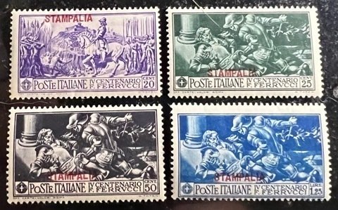 Italian Offices Agean Isl. Stampalia Scott# 12-15 Unused F/VF H Cat $15.00