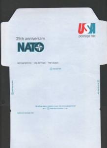 US UC49 USA NATO Aerogramme Unfolded Unused VF