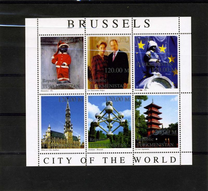 Turkmenistan 1999 Brussels City of The World (6) Perforated