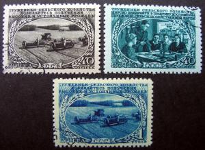 Russia 1950 #1469-1471 CTO H OG NR Scott  $8.00