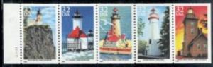 US Stamp #2973a MNH - Lighthouses UNFOLDED/UNBOUND Booklet Pane of 5
