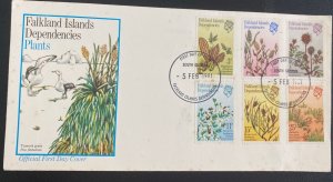 1981 South Georgia Falkland Islands First Day Cover FDC Dependencies Plants