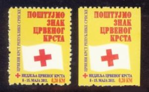 Bosnia & Herzegovina (Serb) Sc# RA28-28a MNH Red Cross 2011