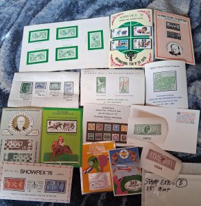 STAMP EXPO'S: 15 Sheets Unused Mint WW Worldwide Lot Great Price!