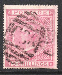 GREAT BRITAIN SC 57a PALE ROSE PLATE 2 USED F/VF $1,200 SCV