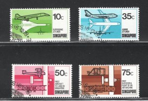 Singapore, Scott #312-315  F/VF, Used, Aviation, CV $5.75 ..... 5710147