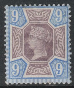 GB Scott 120 - SG209, 1887 Jubilee 9d MH*