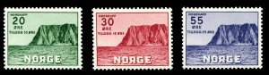 Norway #B54-56 Cat$52, 1953 North Cape, set of three, never hinged