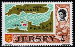 Jersey Scott 41 MNH** Map stamp