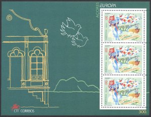 Portugal Azores Sc# 447a MNH Souvenir Sheet 1998 Europa