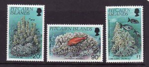 Pitcairn-Sc#407-9- id12- unused NH set-Marine Life-Corals-1994-