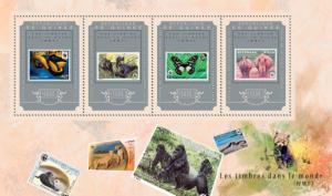 GUINEA 2014 SHEET STAMPS OF THE WORLD MONKEYS RHINOS BUTTERFLIES SNAKES WILDLIFE