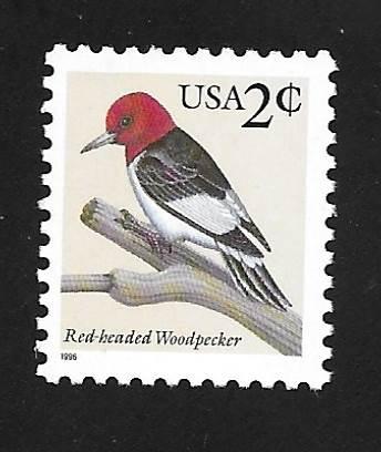 SC# 3032 - 2c - Red-headed woodpecker, MNH Single