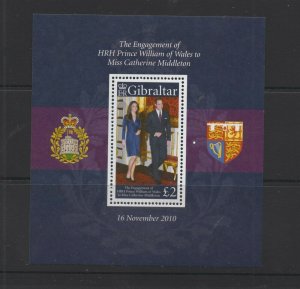 Gibraltar #1266 (2011 Royal Engagement sheet) VFMNH CV $9.50