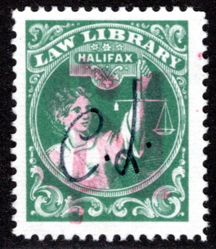 NSH7a, $1, Used, Nova Scotia, Halifax Law Library 1955, Canada